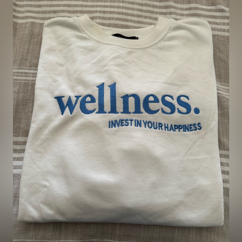 Misguided White Crewneck Sweatshirt. NWOT, never worn.
